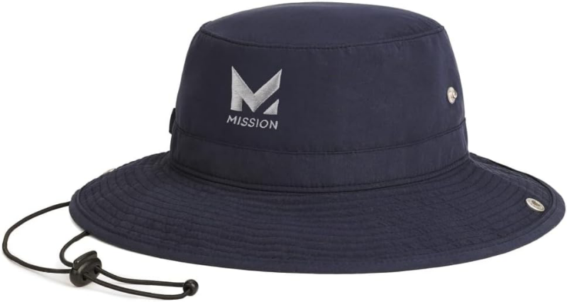 MISSION cooling bucket hat for motorcycle travel, camping and hot weather adventures
