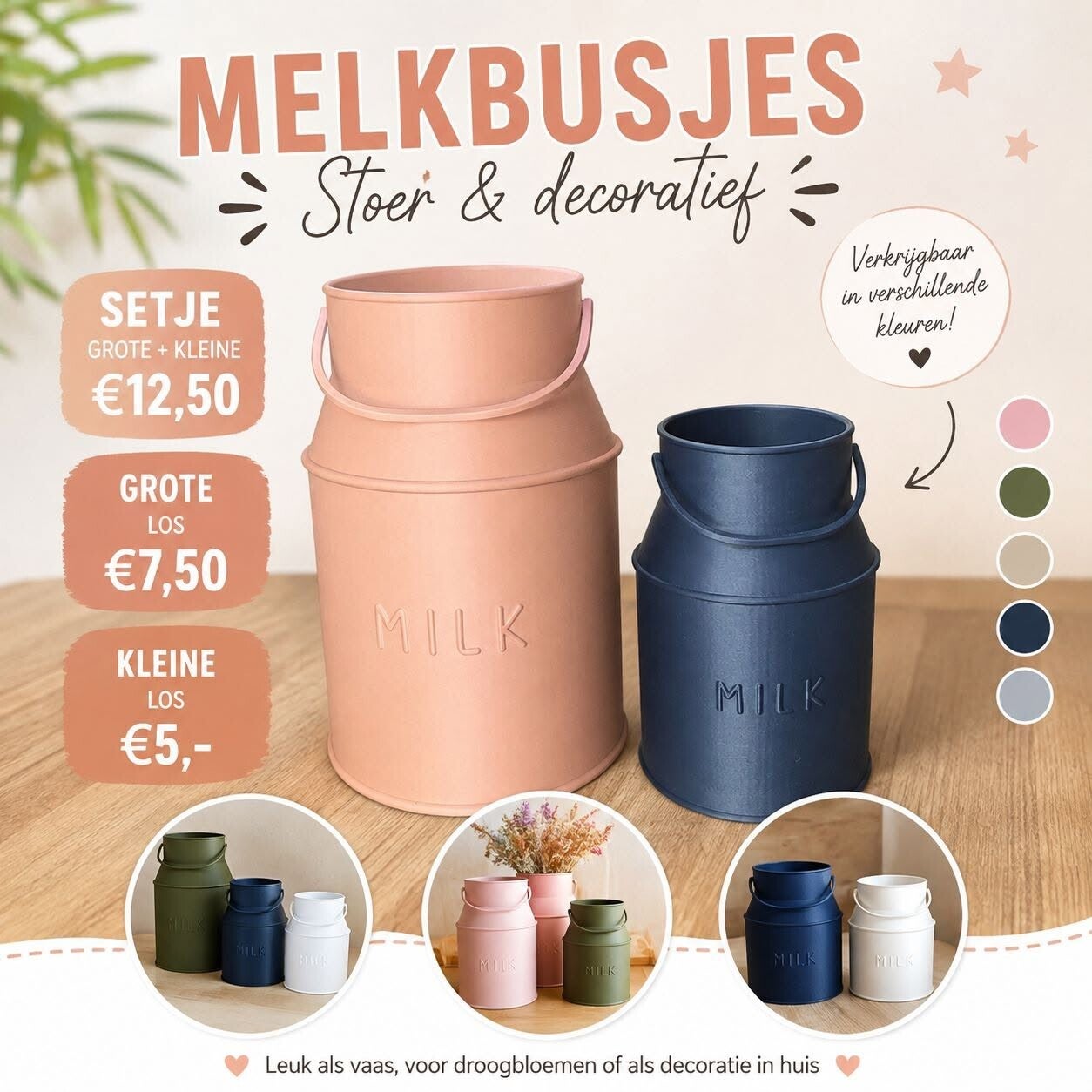 Melkbusjes setje