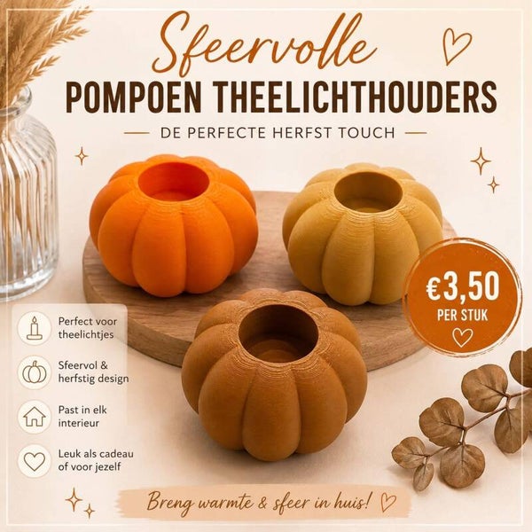 Pompoen theelichthouders