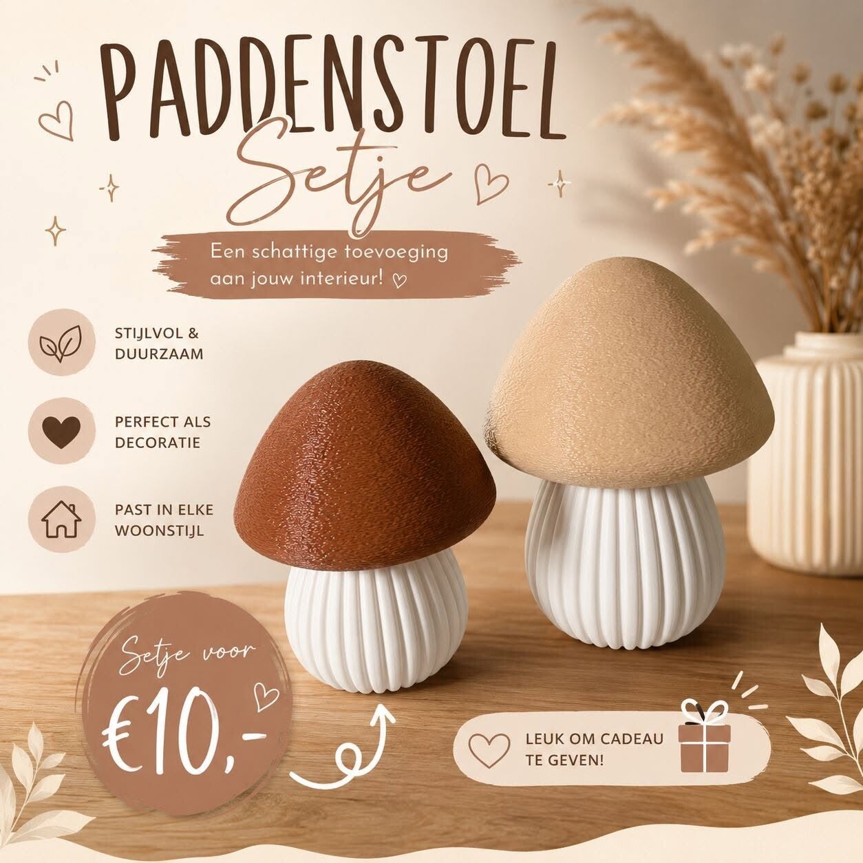 Paddenstoel setje