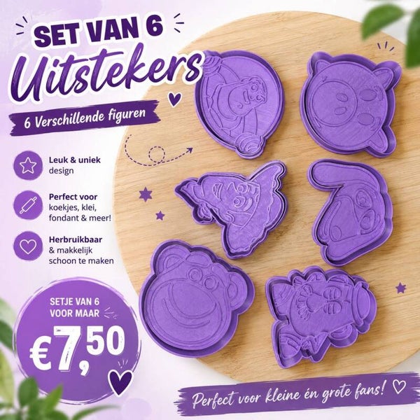 Uitstekers ToyStory 6 stuks