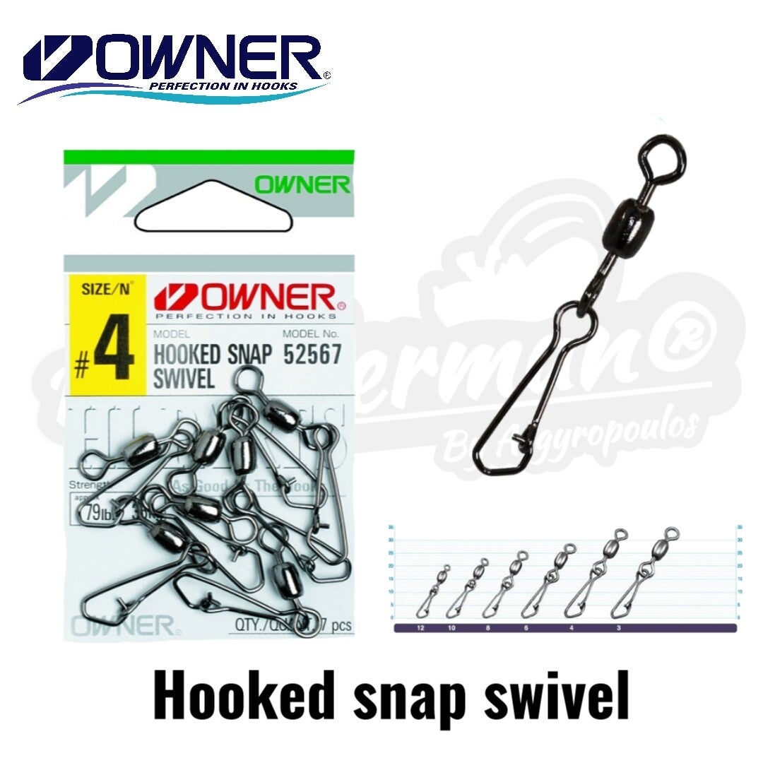 OWNER HOOKED SNAP SWIVEL 52567