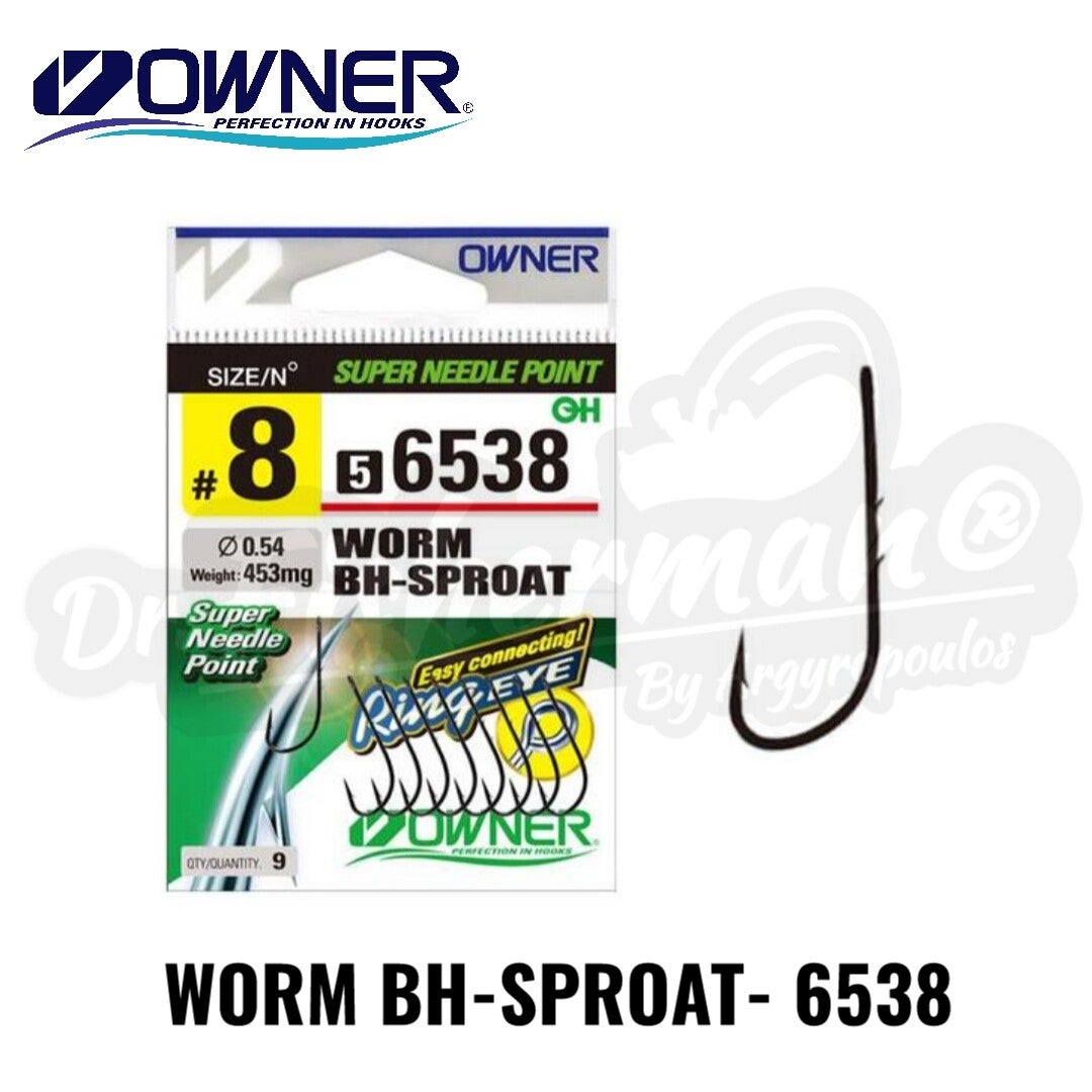OWNER HOOK WORM BH-SPROAT 6538