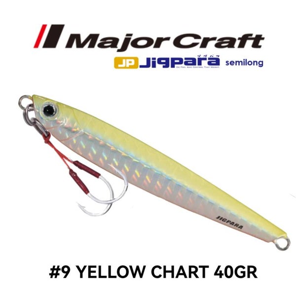 MAJORCRAFT JIGPARA SEMI LONG 40G #9 YELLOW CHART