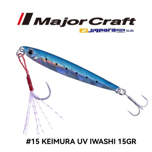 MAJORCRAFT JIGPARA MICRO SLIM 15GR #15 KEIMURA UV IWASHI