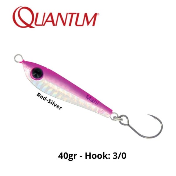 QUANTUM SEA MAHI JIG 40GR #3/0 RED SILVER