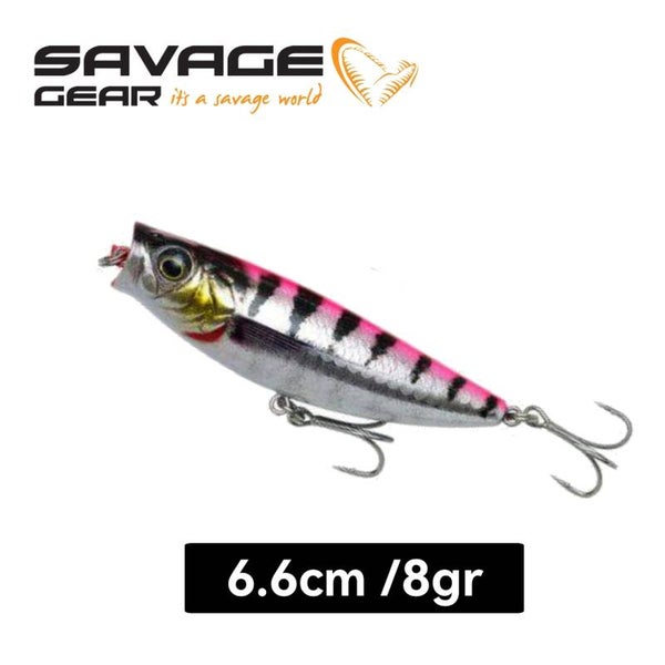 SAVAGE GEAR 3D POPPER 6.6CM 8 GR PINK BARACCUDA
