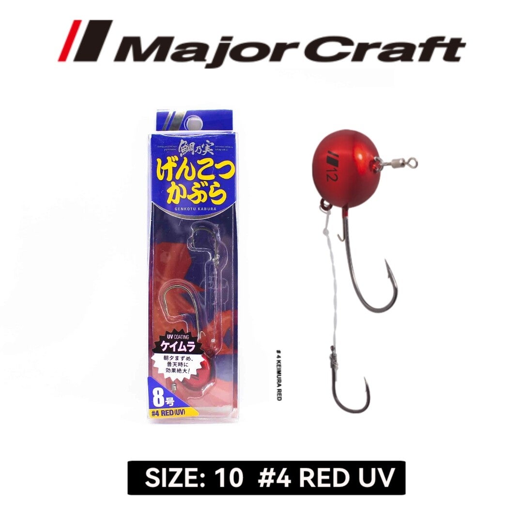 MAJORCRAFT GENKOTSU TENYA JIG 10 40GR  #4 RED UV