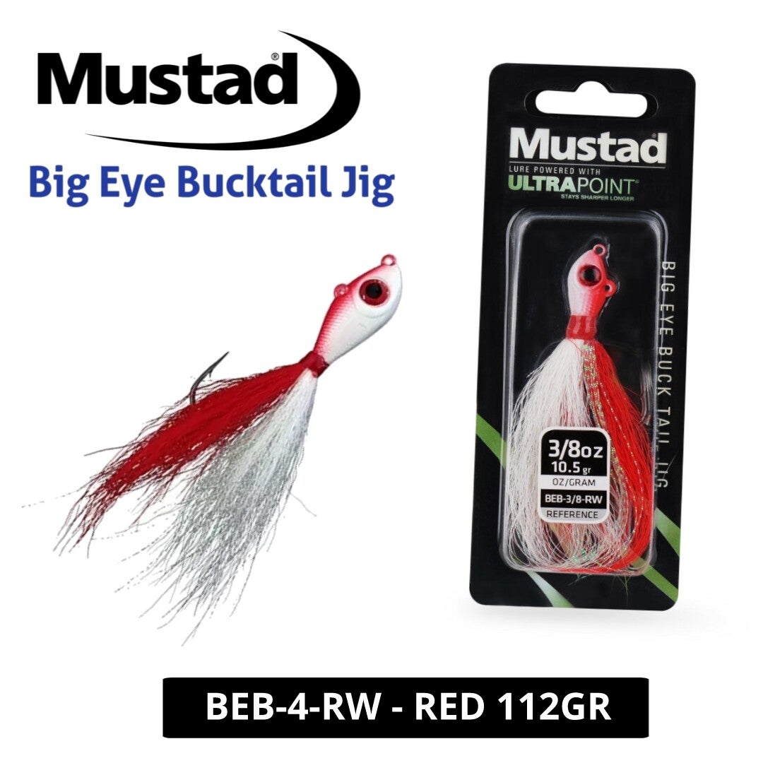 MUSTAD BIG EYE BUCKTAIL JIG 112GR - RED