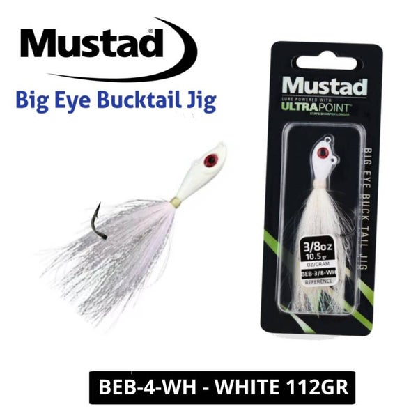 MUSTAD BIG EYE BUCKTAIL JIG 112GR - WHITE