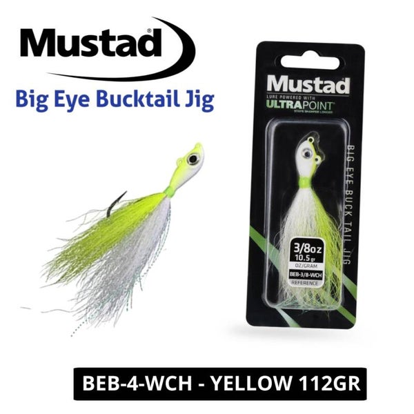 MUSTAD BIG EYE BUCKTAIL JIG 112GR - YELLOW
