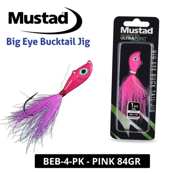 MUSTAD BIG EYE BUCKTAIL JIG 84GR - PINK