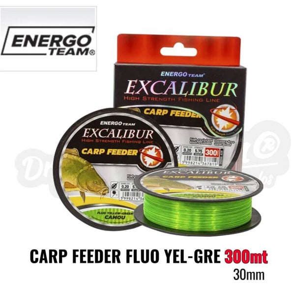 ENERGOTEAM EXCALIBUR CARP FEEDER FLUO YELLOW-GREEN 300MT