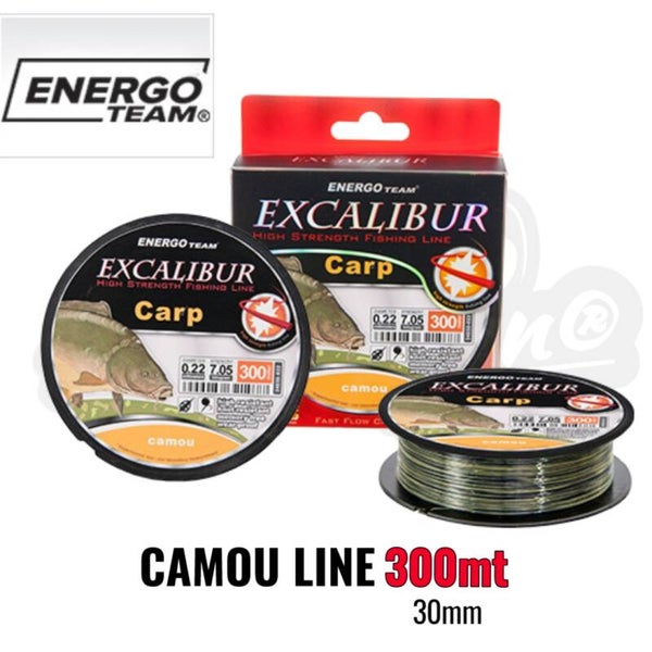 ENERGOTEAM EXCALIBUR CARP CAMOU LINE 300MT 30MM