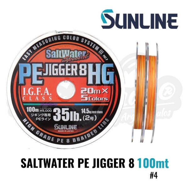 SUNLINE SALTWATER PE JIGGER 8 100MT #4