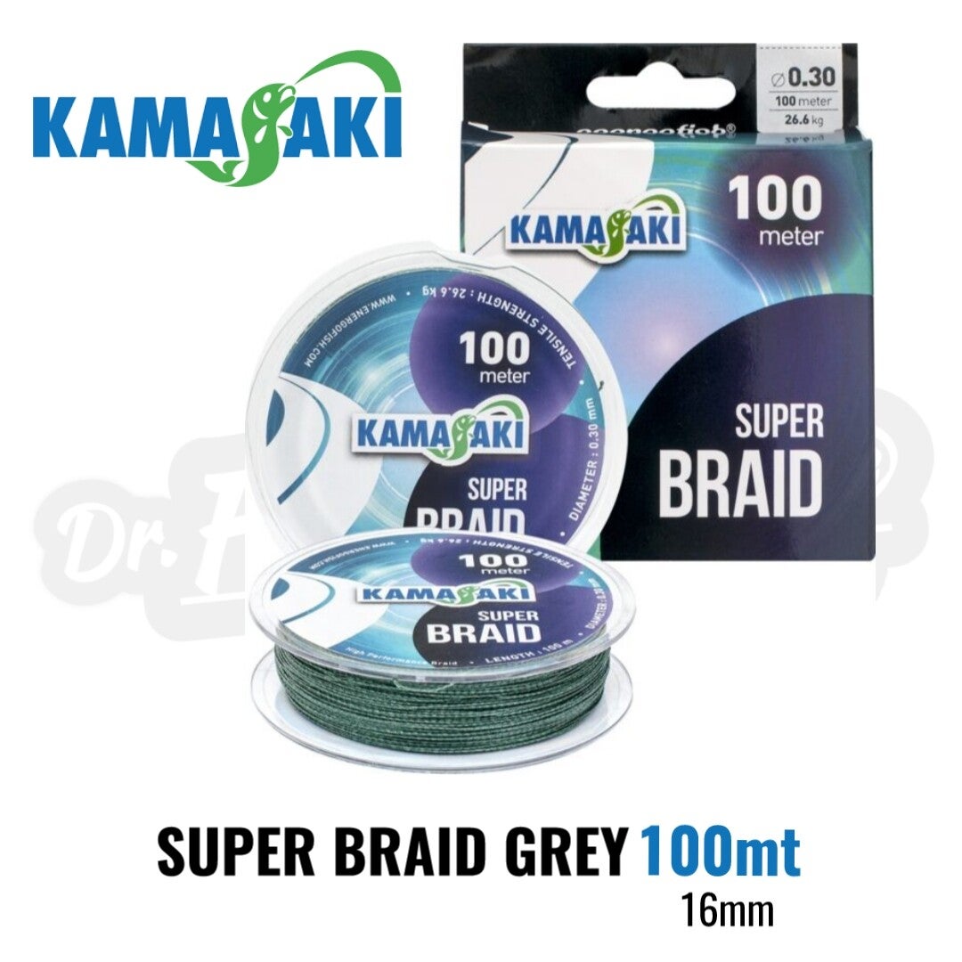 KAMASAKI GREY BRAIDED LINE 100MT 16MM