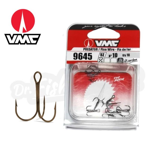 VMC 9645BZ FINE WIRE TREBLE HOOK 10PCS