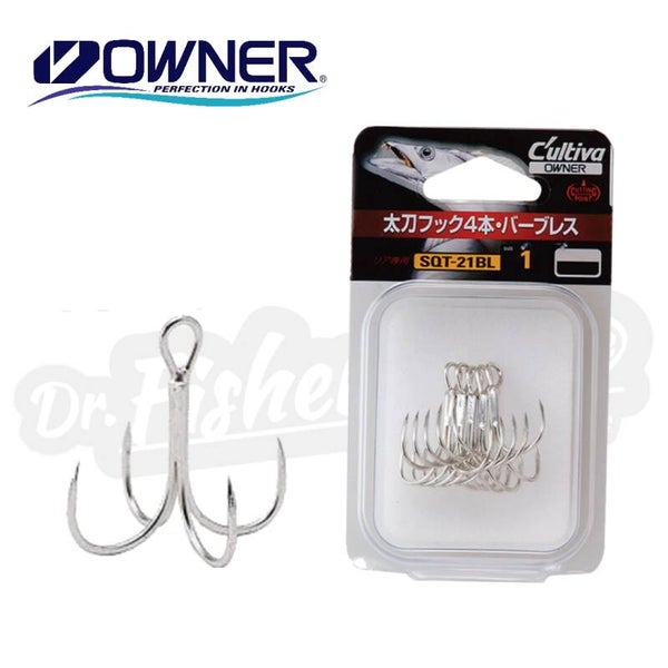 OWNER TREBLE HOOK BARBLESS SQT-21BL