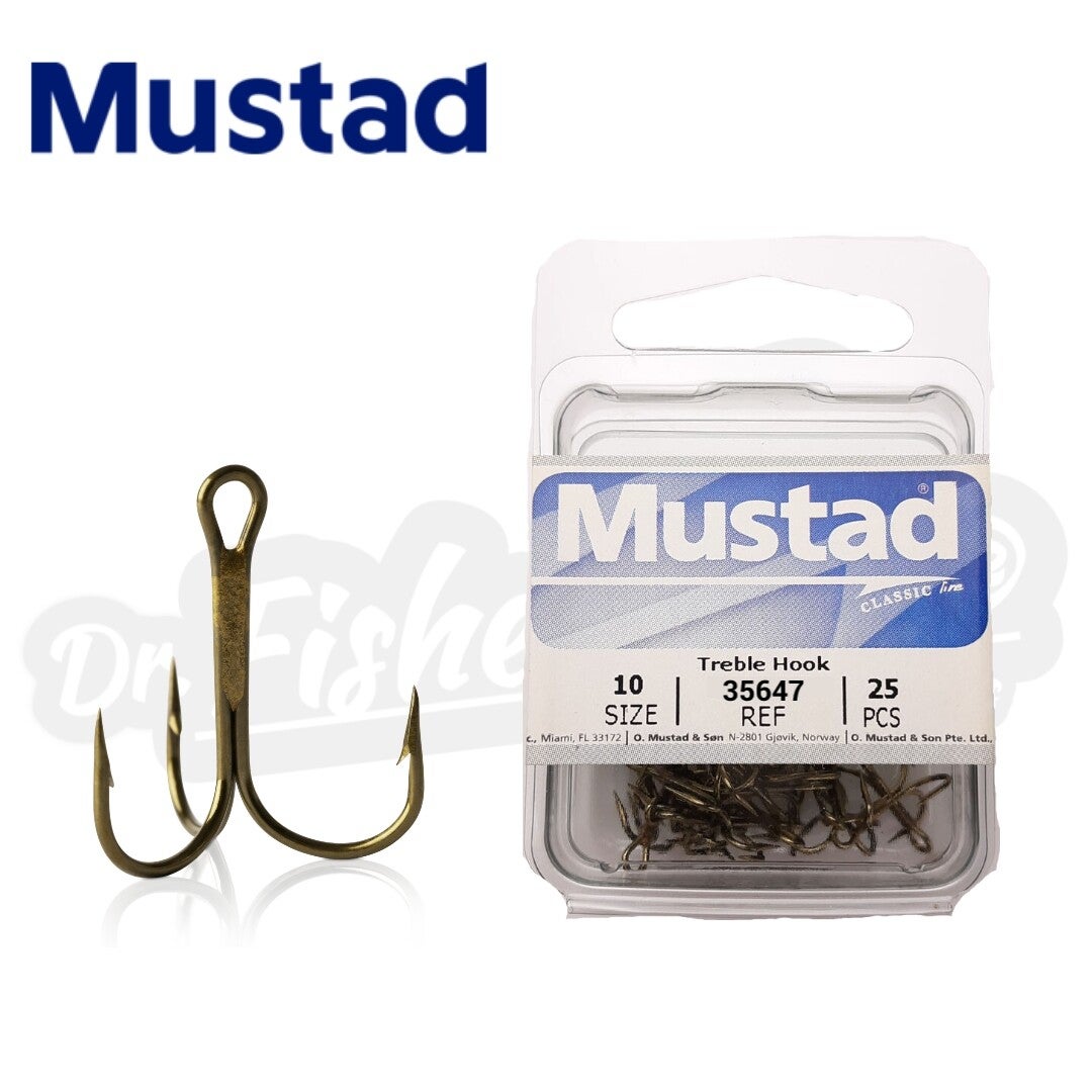 MUSTAD TREBLE HOOK 35647 25PCS