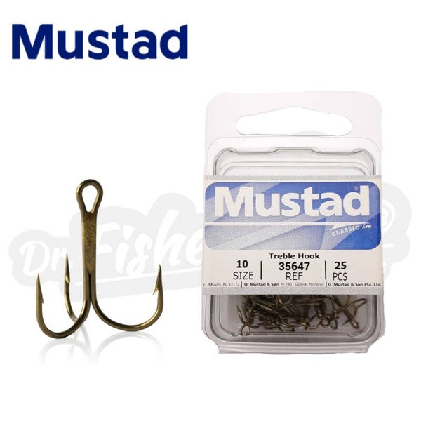 MUSTAD TREBLE HOOK 35647 25PCS
