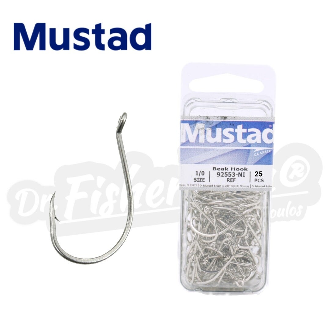MUSTAD STAINLESS STEEL HOOK W/EYE 92553S