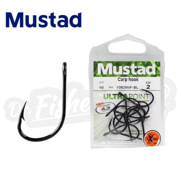 MUSTAD HOOK 10829NP-BL CARP 10PCS
