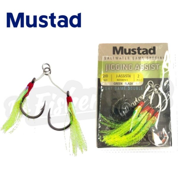 MUSTAD JIGGING ASSIST HOOK J-ASSIST4 GREEN FLASH