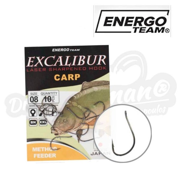 ENERGOTEAM EXCALIBUR CARP HOOK METHOD FEEDER 10PCS