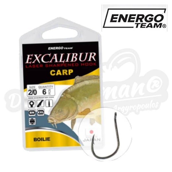 ENERGOTEAM EXCALIBUR CARP HOOK BOILE 10PCS