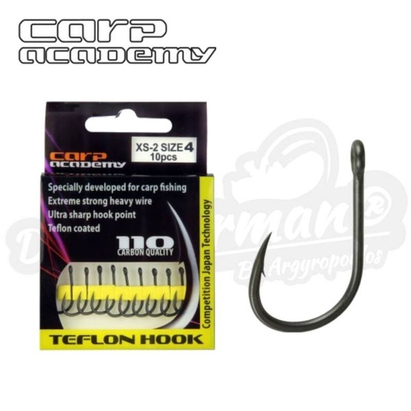 CARP ACADEMY TEFLON HOOKS XS-2