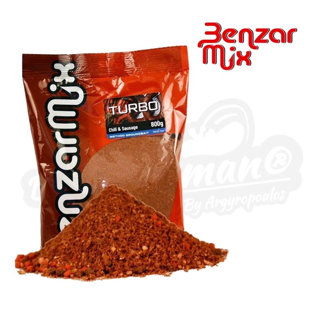 BENZAR MIX TURBO GROUNDBAIT 800 GR CHILI & SAUSAGE