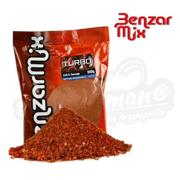 BENZAR MIX TURBO GROUNDBAIT 800 GR CHILI & SAUSAGE