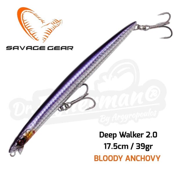 SAVAGE GEAR DEEP WALKER 2.0 17,5CM / 39GR - SINKING BLOODY ANCHOVY PHP