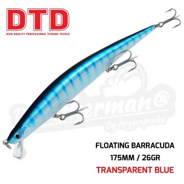 DTD FLOATING BARRACUDA TRANSPARENT BLUE 175MM / 26GR