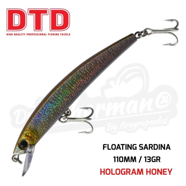 DTD FLOATING SARDINA HOLOGRAM HONEY 110MM / 13GR