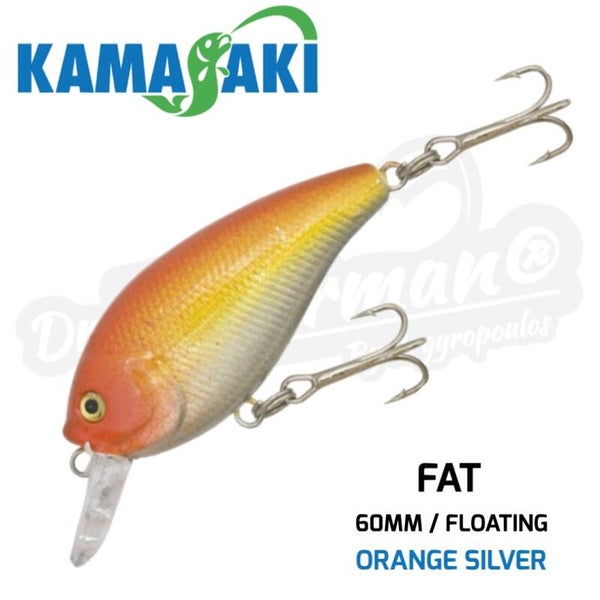 KAMASAKI FAT WOBBLER FLOATING 6CM ORANGE SILVER
