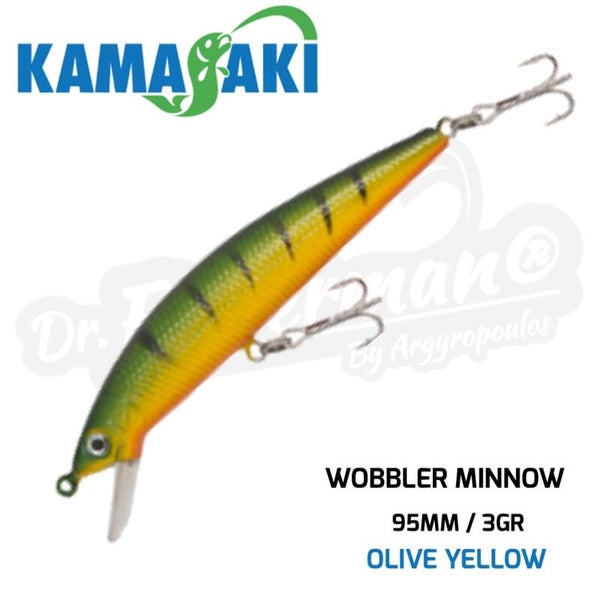 KAMASAKI WOBBLER MINNOW 95MM/3GR OLIVE YELLOW