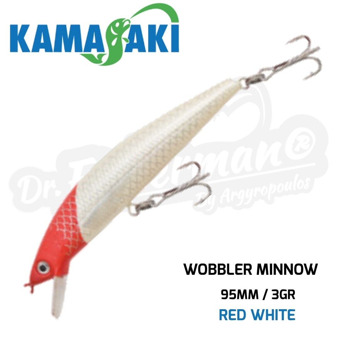 KAMASAKI WOBBLER MINNOW 95MM/3GR RED WHITE