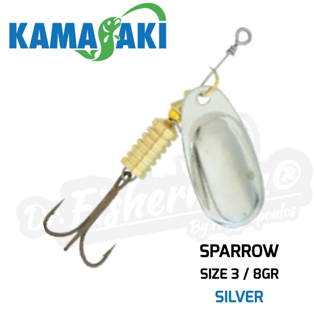 KAMASAKI SPARROW SILVER SPINNER SIZE 3 / 8GR
