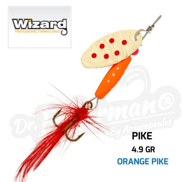 WIZARD SPINNER LURE ORANGE PIKE 4.9GR