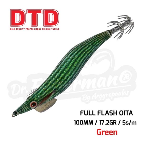 DTD FULL FLASH OITA SQUID JIG 3.5 GREEN