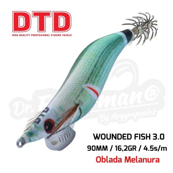 DTD SQUID JIG WOUNDED FISH 3.0 16.2GR OBLADA MELANURA