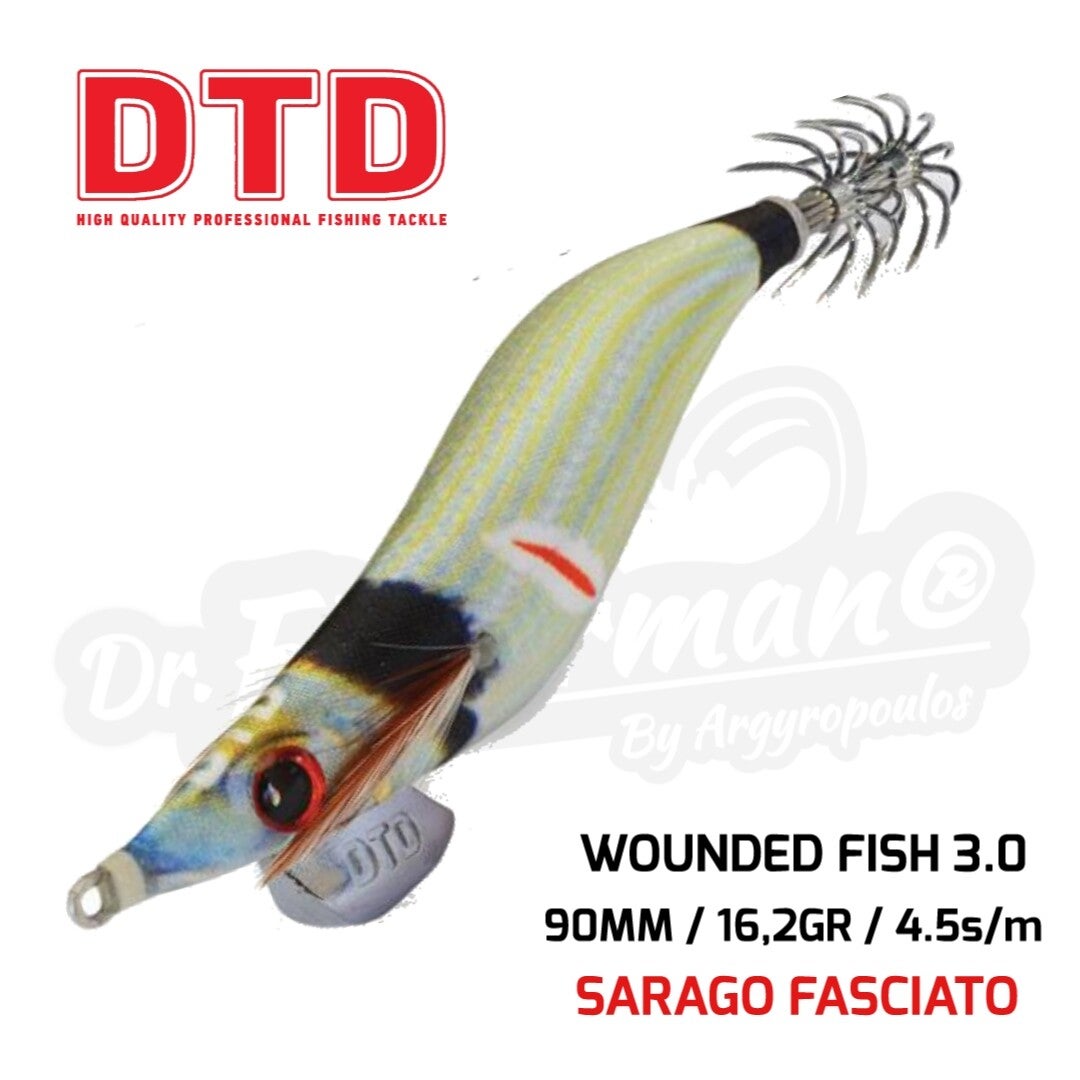 DTD SQUID JIG WOUNDED FISH 3.0 16.2GR SARAGO FASCIATO