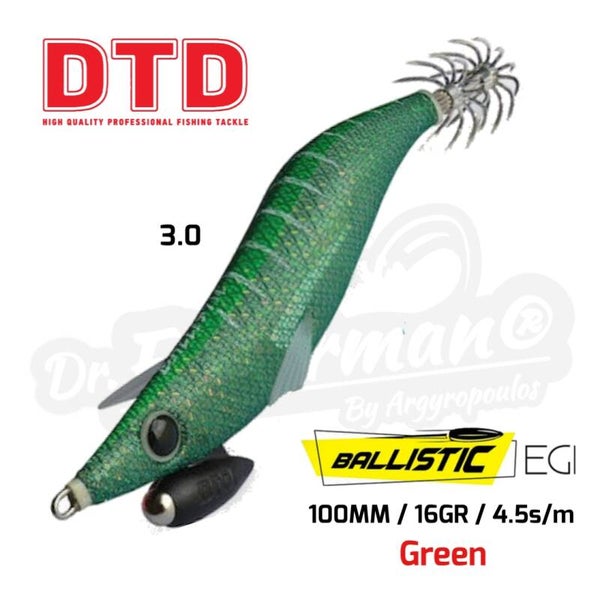 DTD SQUID JIG BALLISTIC 3.0 16GR GREEN