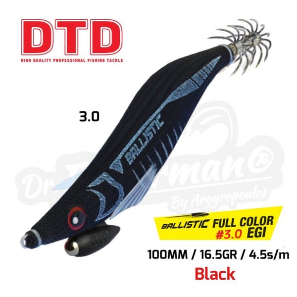 DTD SQUID JIG FULL COLOR BALLISTIC 3.0 16.5GR BLACK