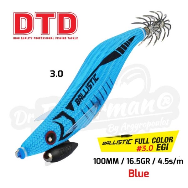 DTD SQUID JIG FULL COLOR BALLISTIC 3.0 16.5GR BLUE