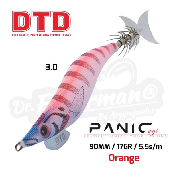 DTD SQUID JIG PANIC FISH 3.0 17GR ORANGE