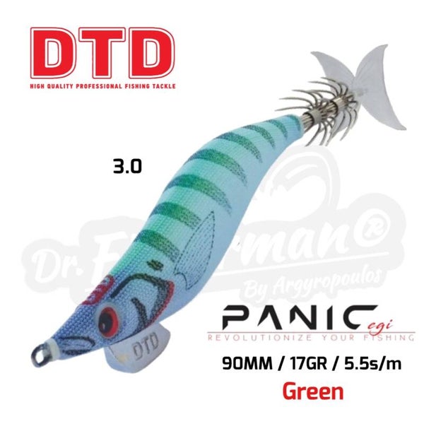 DTD SQUID JIG PANIC FISH 3.0 17GR GREEN