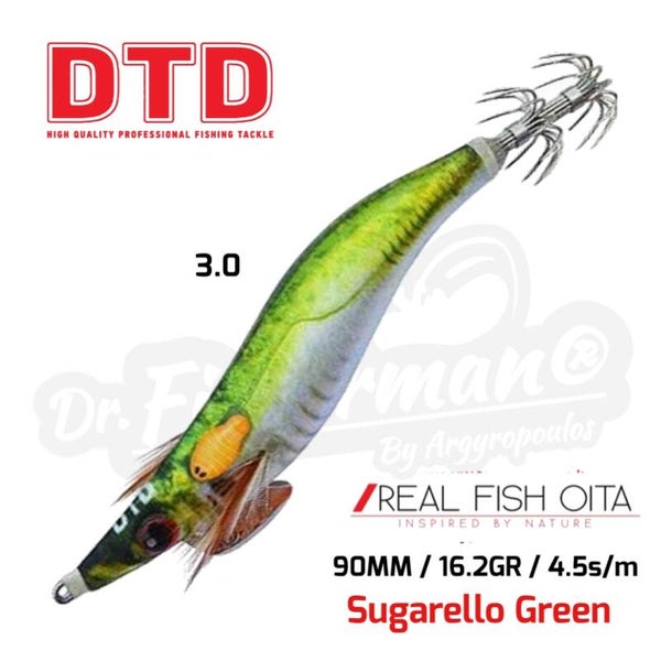 DTD SQUID JIG REAL FISH 3.0 16,2GR SUGARELLO GREEN