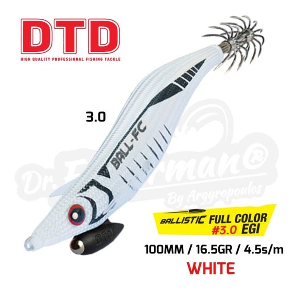 DTD SQUID JIG BALLISTIC FULL COLOR 3.0 16,5GR WHITE